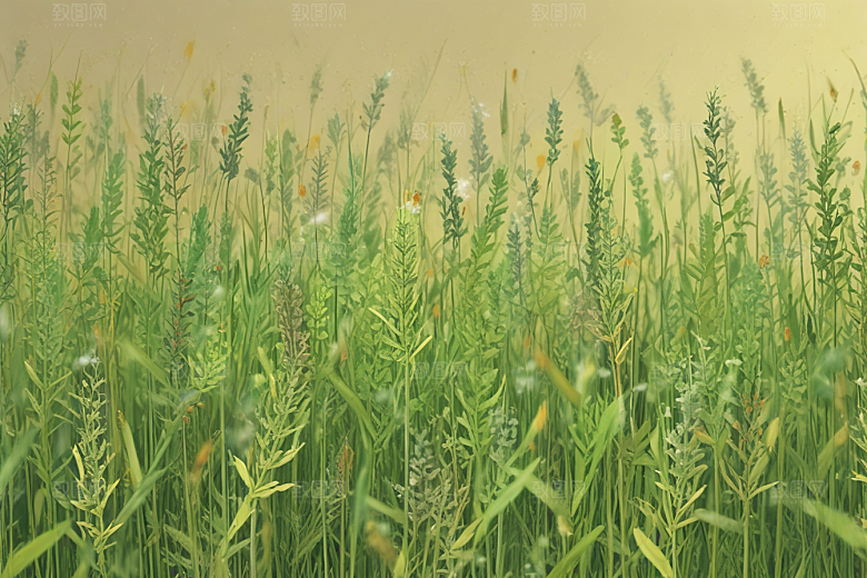 麻黄植物插图图片