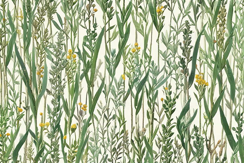 麻黄植物插图图片