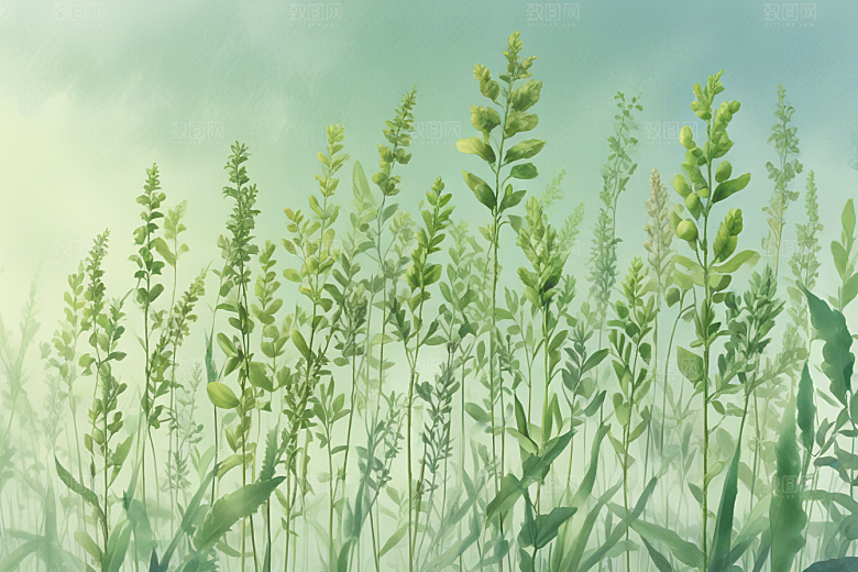 槐花植物插图图片