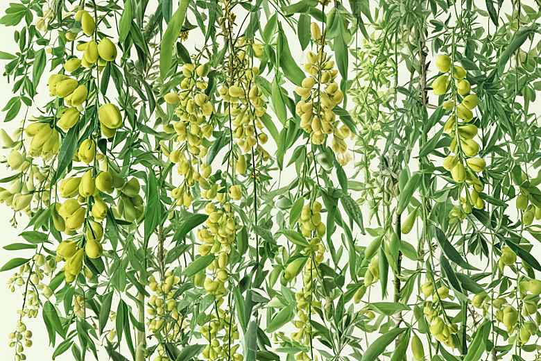 槐花植物插图图片