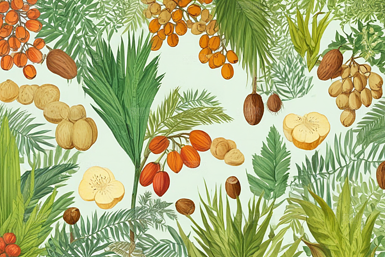 槟榔植物插图图片