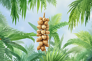 槟榔植物插图图片