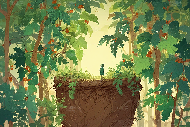 毛冬青植物插图图片