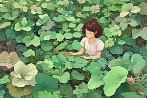 细辛植物插图图片