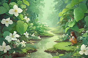 细辛植物插图图片