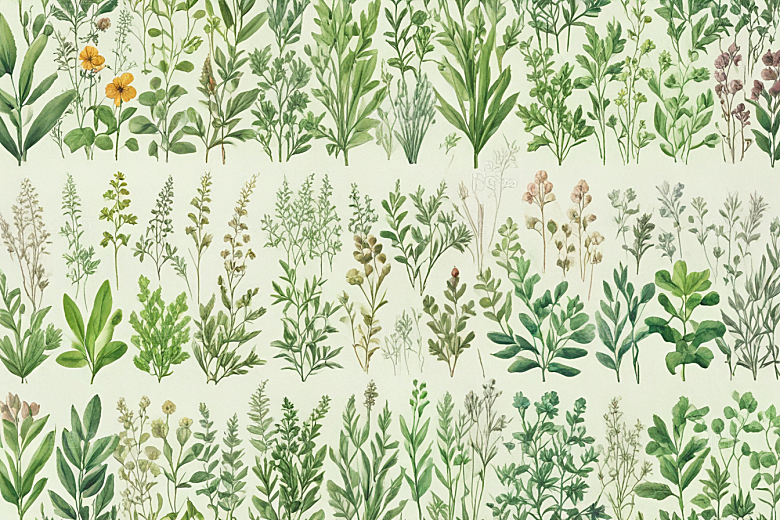百部植物插图图片