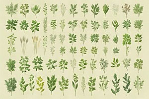 百部植物插图图片