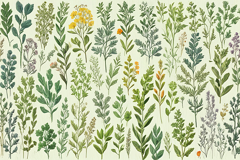 百部植物插图图片