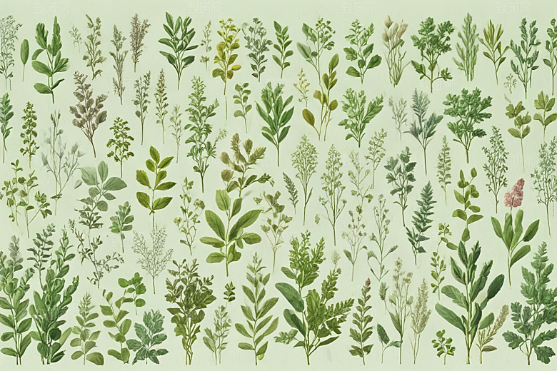 百部植物插图图片