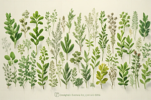 百部植物插图图片