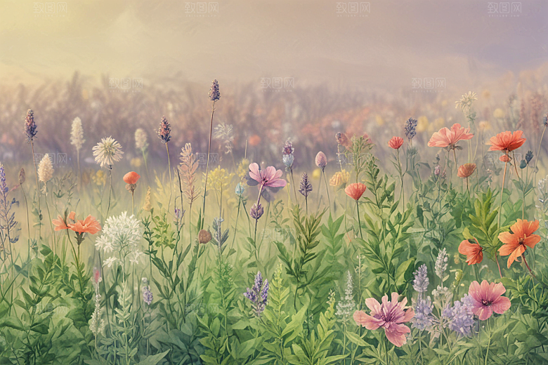 百部植物插图图片