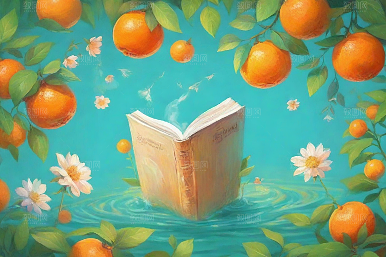 橘红植物插图图片