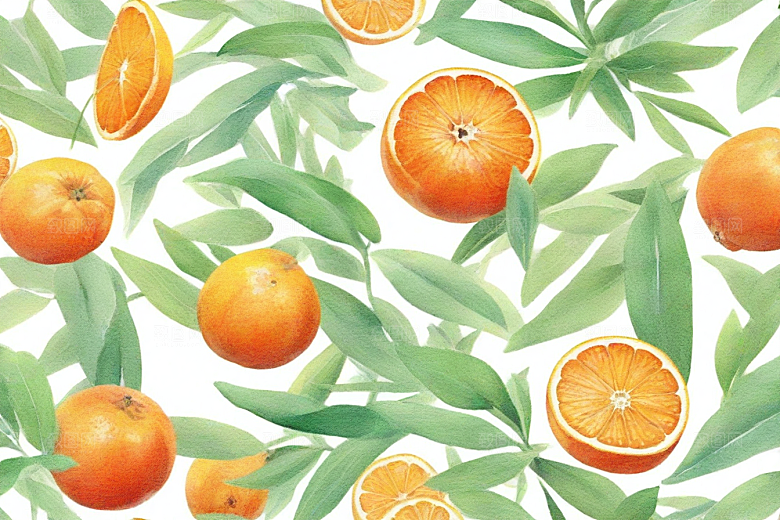 橘红植物插图图片