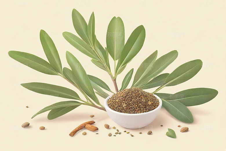 没药植物插图图片