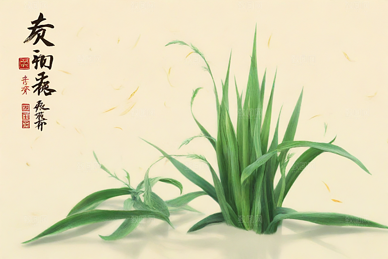 半夏植物插图图片