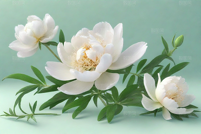 白芍植物插图图片