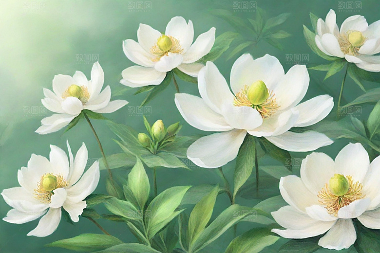 白芍植物插图图片