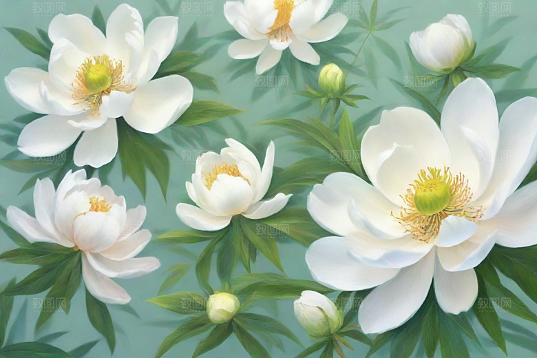 白芍植物插图图片