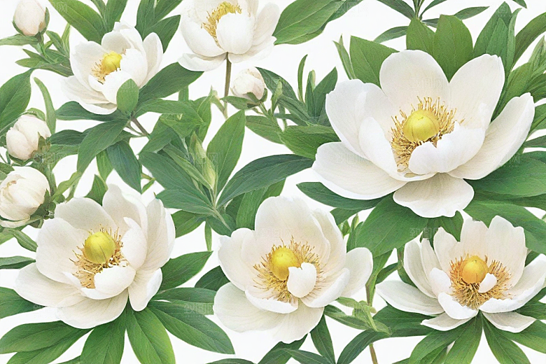 白芍植物插图图片
