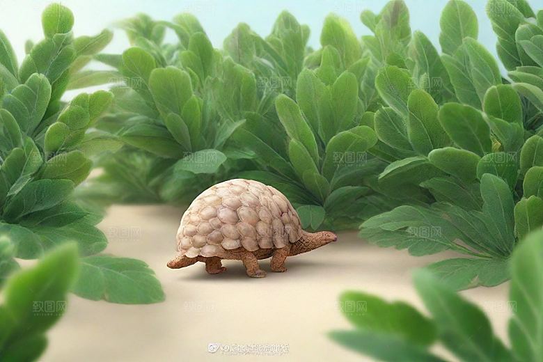 穿山甲植物插图图片