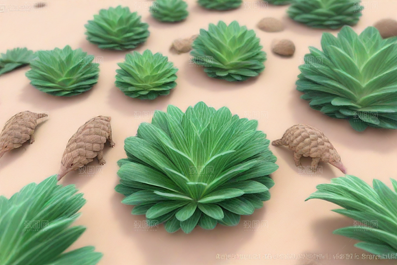 穿山甲植物插图图片