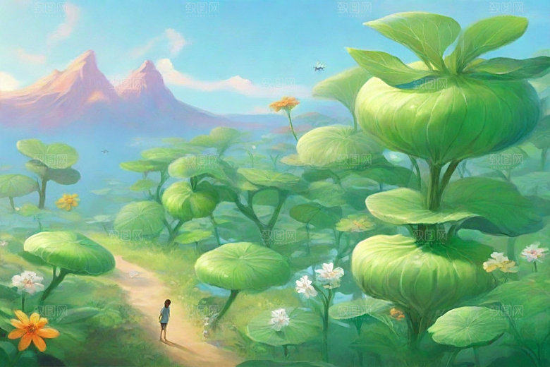 法半夏植物插图图片