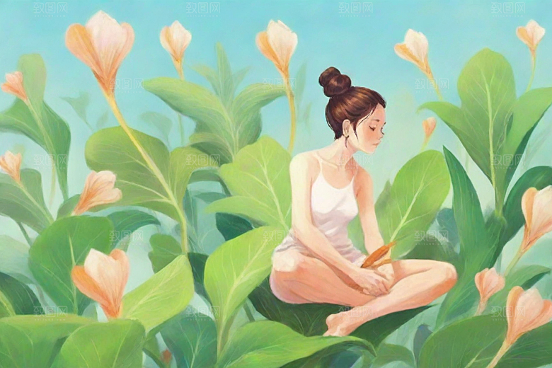 高良姜植物插图图片
