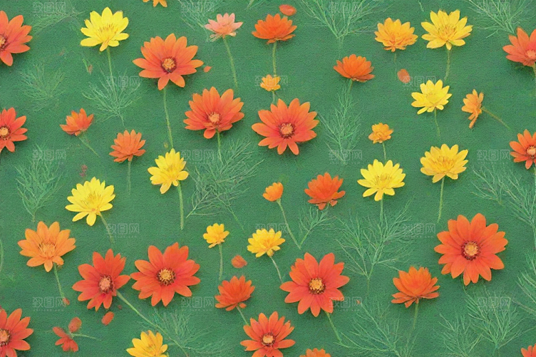 红花植物插图图片