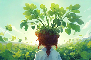 独活植物插图图片