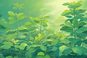 独活植物插图图片