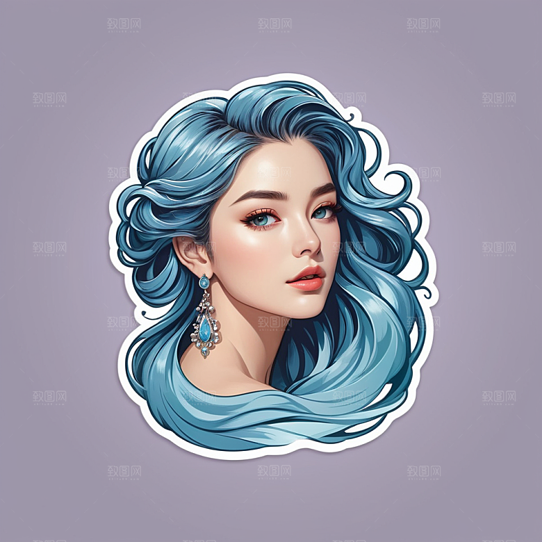 护发素插画卡通风格贴纸
