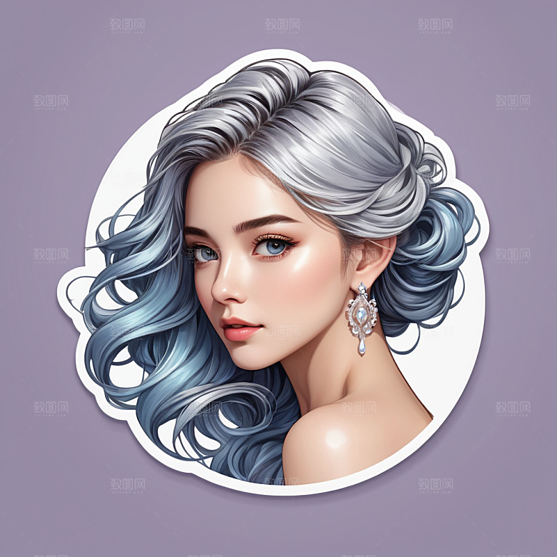 护发素插画卡通风格贴纸
