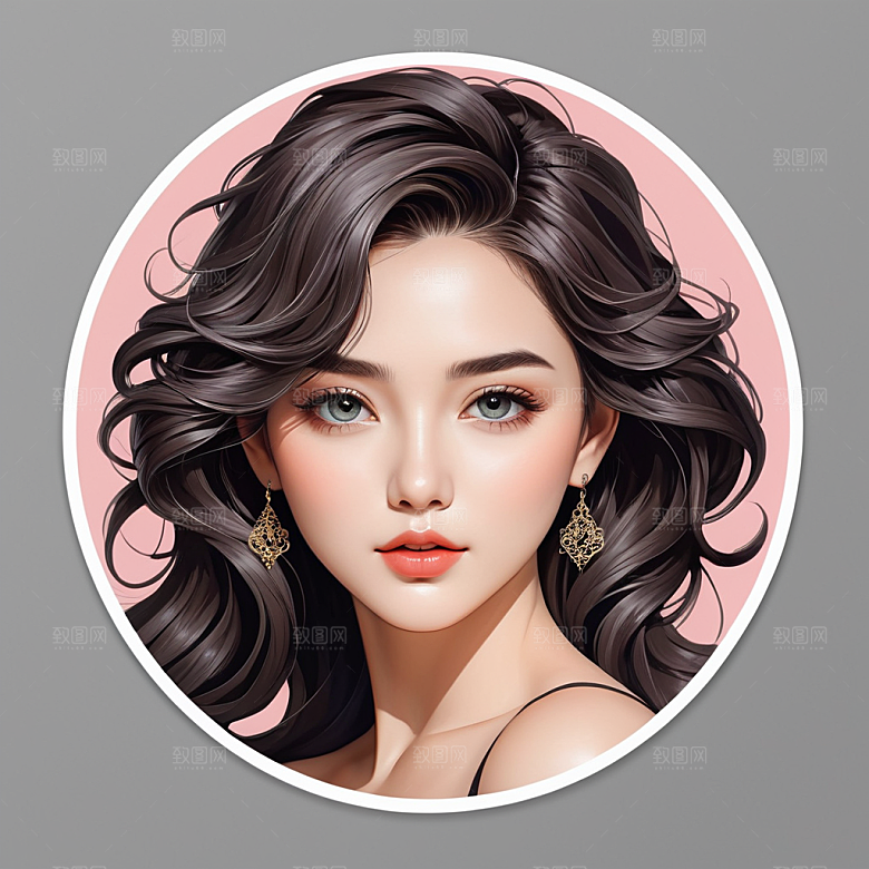 护发素插画卡通风格贴纸