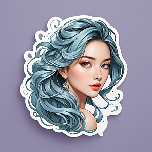 护发素插画卡通风格贴纸