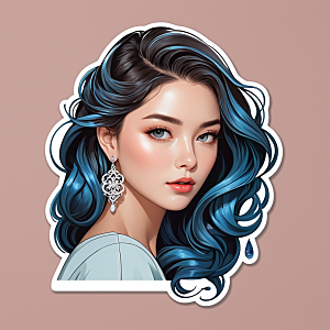 护发素插画卡通风格贴纸