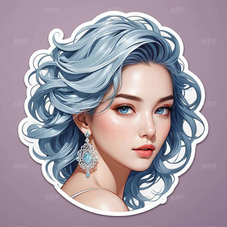 护发素插画卡通风格贴纸