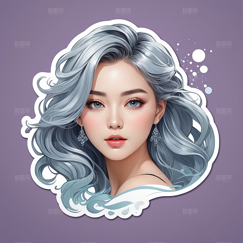 护发素插画卡通风格贴纸