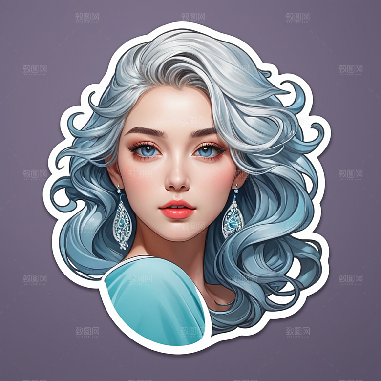 护发素插画卡通风格贴纸