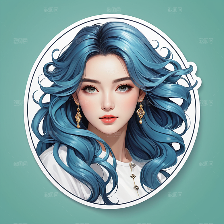 护发素插画卡通风格贴纸