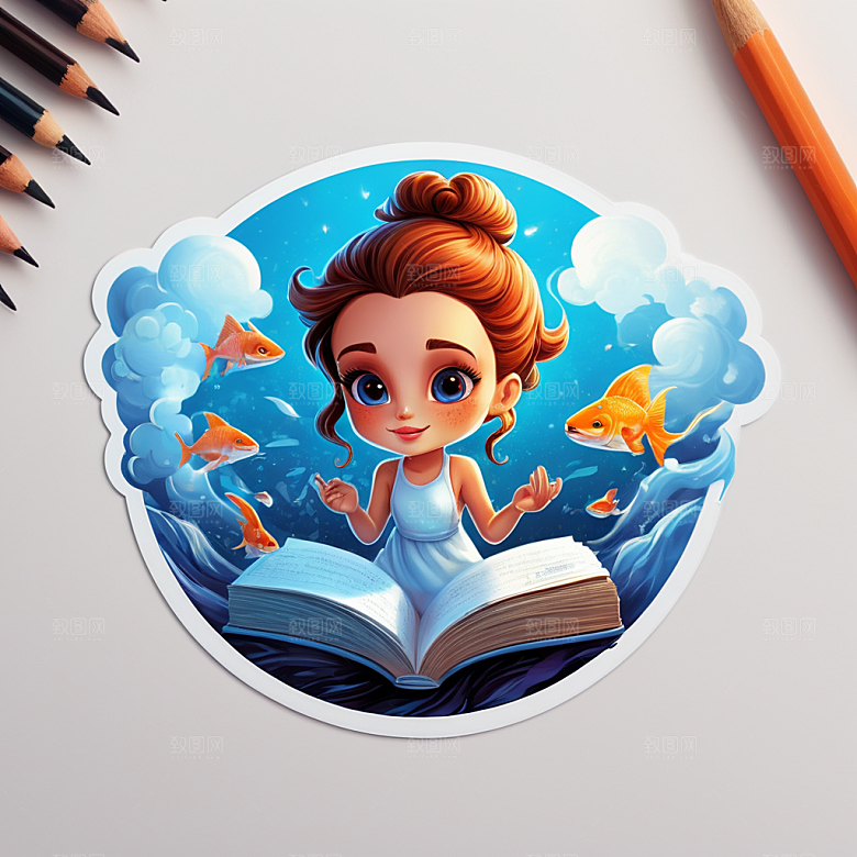 消息插画卡通风格贴纸