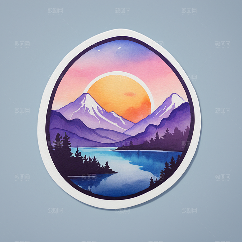 钱包插画卡通风格贴纸