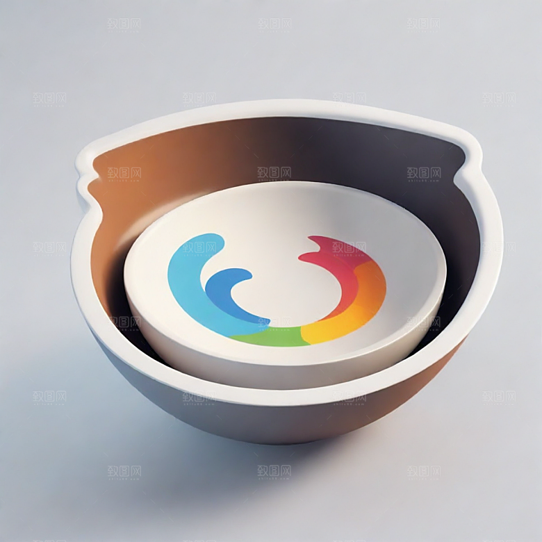 碗插画卡通风格贴纸