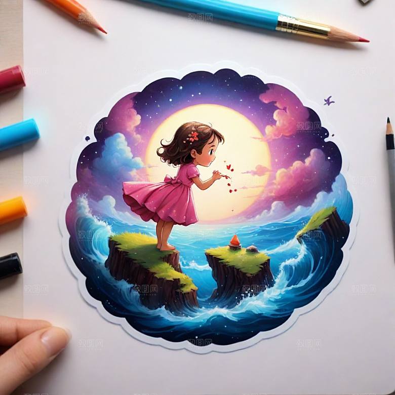 拍摄插画卡通风格贴纸