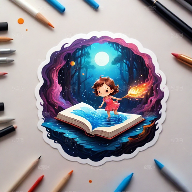 拍摄插画卡通风格贴纸