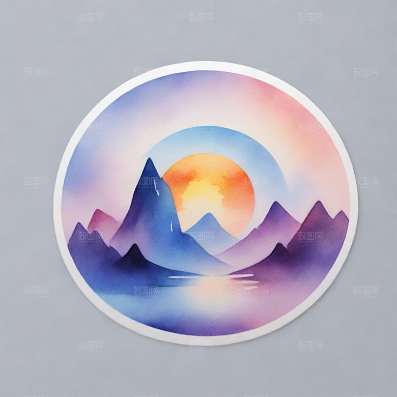 签名插画卡通风格贴纸