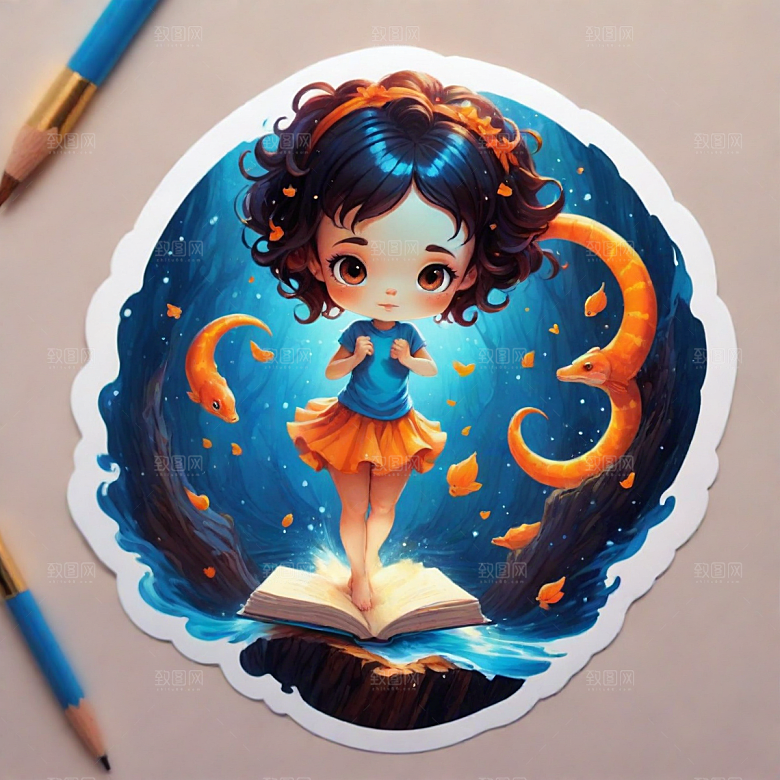 头像插画卡通风格贴纸