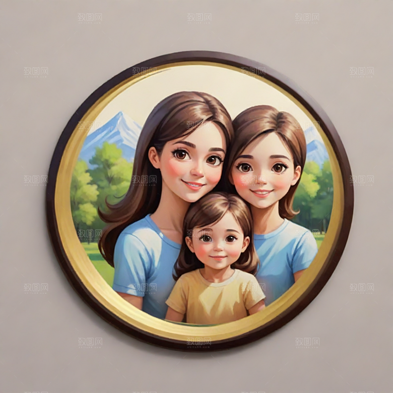 家插画卡通风格贴纸