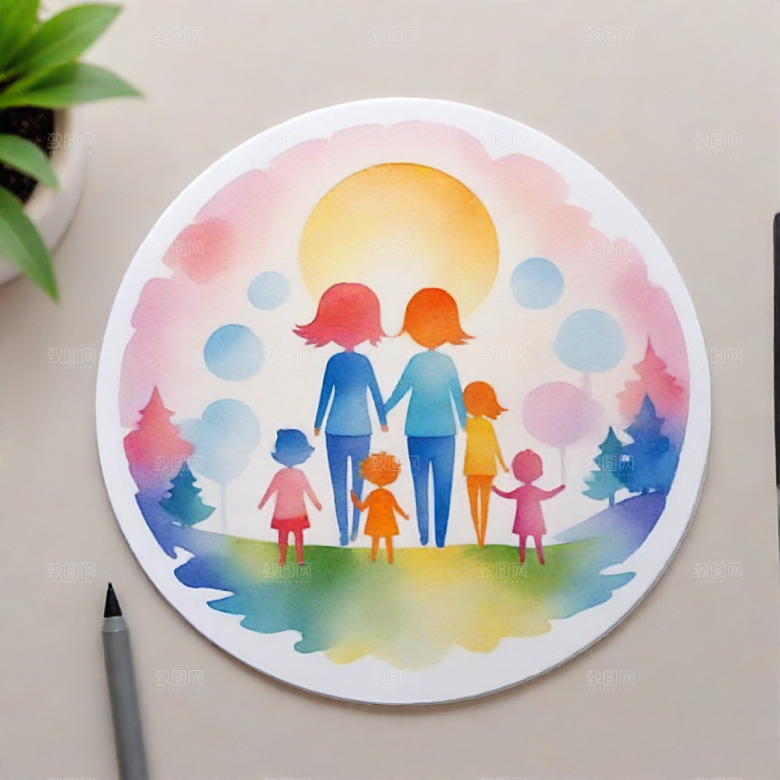 家插画卡通风格贴纸