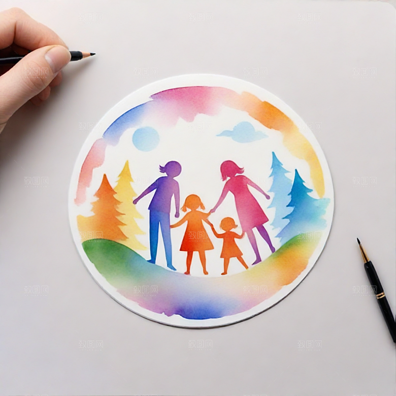 家插画卡通风格贴纸