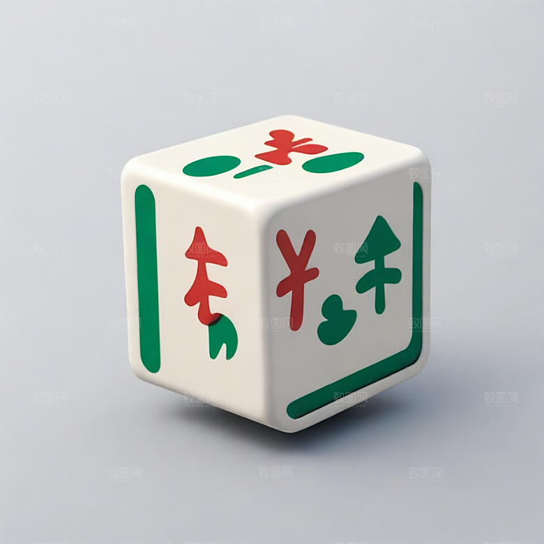 麻将插画卡通风格贴纸